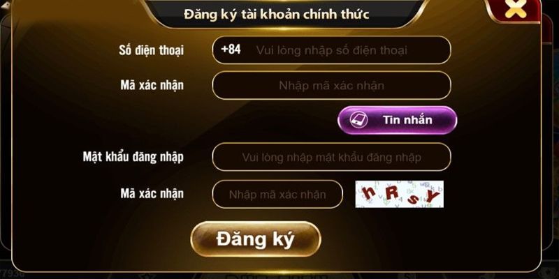 Các bước đăng ký tài khoản thành viên của cổng game